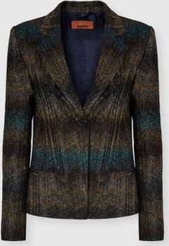 Missoni Slim Blazer In Viscose Lam&eacute; Snake Motif in Blue at Nordstrom, Size 42 It