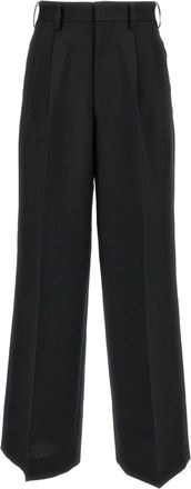 Junya Watanabe High-Rise Wide-Leg Wool Trousers with Pressed Crease