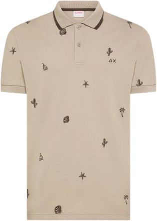 Sun 68 Polo Shirt - Heren - Polos - Beige - L - Katoen - Tops