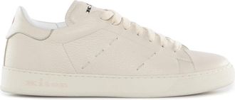 Kiton Leren Sneaker - Heren - Sneakers - Beige - 40 EU - Leer - Schoenen