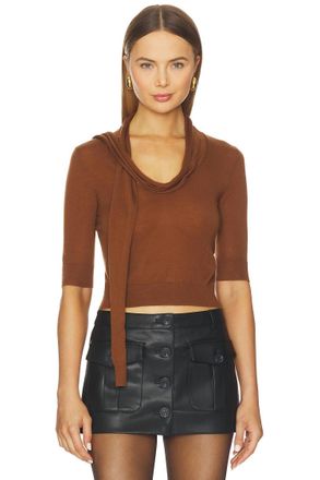 The Garment Bergen Scarf Knit Sweater In Cinnamon