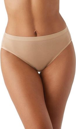 Wacoal Understated Cotton Blend High Leg Briefs in Praline at Nordstrom, Size Xx-Large