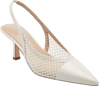 Marc Fisher Gipsi Pointed Toe Slingback Pump in Ivory at Nordstrom, Size 7.5