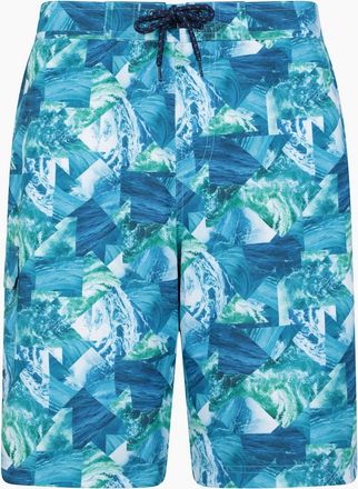 Mountain Warehouse Mens Mountain Warehouse Mens Ocean Patterned Boardshorts - Blue/Green - Size: 3XL