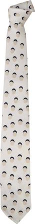LUIGI BORRELLI NAPOLI Accessoires, Heren, Wit, ONE Size, Polka Dot Zijden Stropdas