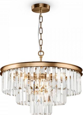 Maytoni Exklusive Pendellampe Revero Messing, ø 50 cm, 7-flammig