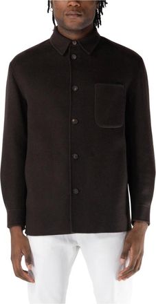 Hev&ograve; Heren, Overhemden, Bruin, Maat: XL Wol