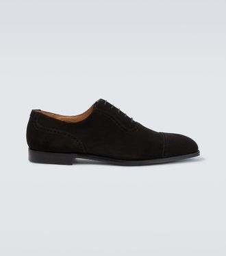 George Cleverley Adam suede Oxford shoes