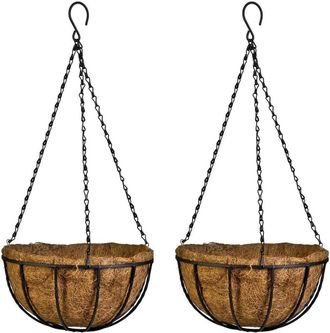 OEM Maceta Colgante De Productores, Cesta De Flores De Fibra De Coco, Maceta Decorativa De C&aacute;scara, Cesta Colgante De Hierro Para Interiores/exteriores, M
