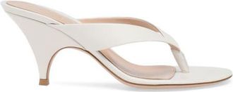 Gianvito Rossi Sofia Thong Mule in White Calf Leather at Nordstrom, Size 35.5