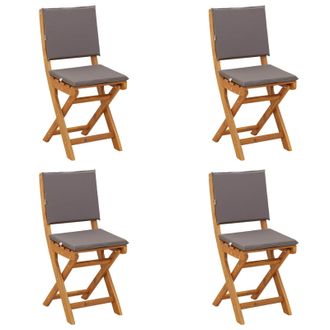 vidaXL Sillas Bistro De Exterior 4 Pcs Gris Oscuro 38 X 46 X 85 Cm Vidaxl