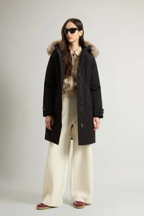 Woolrich donna Grace Parka in Peached Poly Nero Taglia XXS