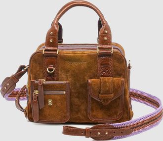 CLARIS VIROT Sac Richie Cuir Tabac