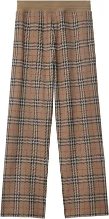 Burberry Beige Trousers with check
