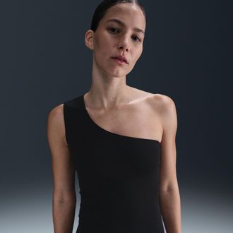 Nike Womens Zenvy Dri-FIT Asymmetrical Tank Top in Black | HJ2287-010