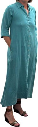 Ganz Button Up Maxi Dress In Pistachio