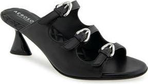 Aerosoles Jenna Slide Sandal in Black Leather at Nordstrom Rack, Size 9.5