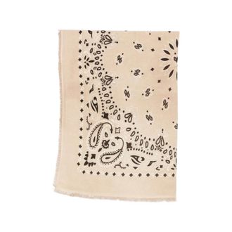 Kujten Hachiko Bico Paisley-pattern Frayed Scarf