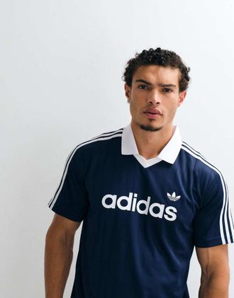 adidas Originals Jersey blu navy gessato