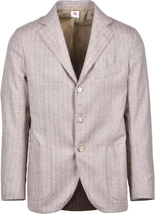 LUIGI BORRELLI NAPOLI Virgin Wool Jacket - Brown