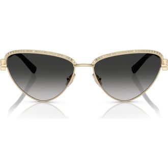 Tiffany & Co. 59mm Gradient Irregular Sunglasses in Gold/Grey Flash at Nordstrom