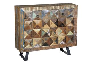 Giner&Colomer C&oacute;moda exclusiva en madera reciclada multicolor