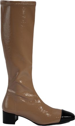 Desa Woman Over-the-Knee Boots - Textile Upper, Block Heel, Square Toe, Slip-On | Multicolored - 38