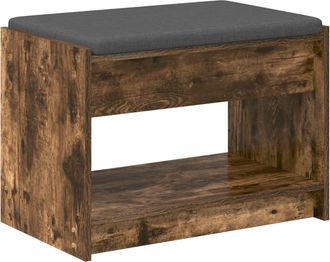 vidaXL Banco De Entrada Roble Ahumado 63 X 38 X 45 Cm Vidaxl