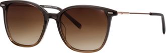 Humphrey's Sonnenbrille HUMPHREY&acute;S EYEWEAR Modell 585346, Damen, grau, braun verlauf, leicht transparent, Sonnenbrillen Sonnenbrille, Form Karree/Soft, Logoschri