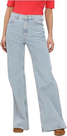 Moss Copenhagen ADA HW Wide Jeans - Dames - Loose Fit Jeans - Blauw - M - Jeans