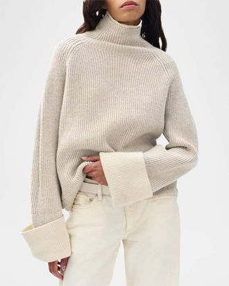 Rag & Bone Ilaria Turtleneck Sweater In Oat