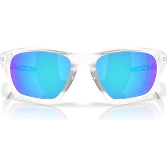 Oakley Lateralis 60mm Prizm Polarized Rectangular Sunglasses in Sapphire at Nordstrom