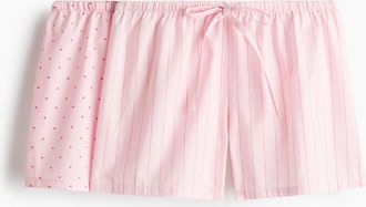 H&M 2er-Pack Schlafshorts - Rosa/Gestreift