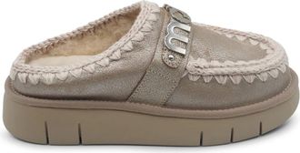 Mou Bounce Clog Special Leather - Dames - Slip ons - Groen - 40 EU - Leer - Schoenen