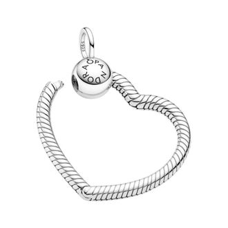 Pandora Moments Hart Bedel Hanger - Dames - Accessoires - Wit - Maat: ONE Size