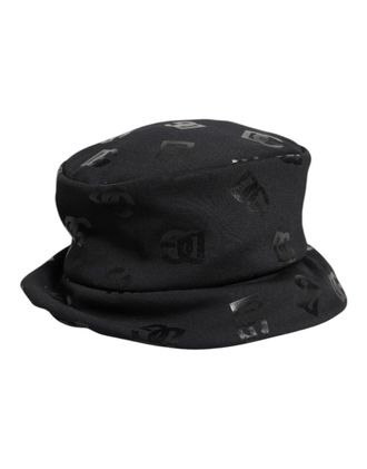 Dolce & Gabbana HAT9834 DG Monogram Jacquard Bucket Hat - Black