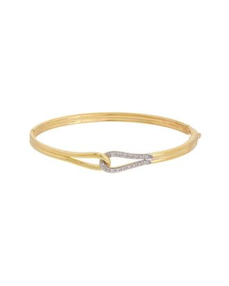 Meshmerise 18K Over Silver 0.15 Ct. Tw. Diamond Mesh Bangle Bracelet