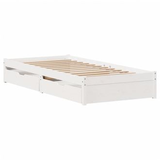 vidaXL Vidaxl - Estructura De Cama Sin Colch&oacute;n Madera Maciza Blanca 75x190 Cm