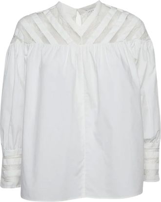 Sandro Blusa con finiture in pizzo Pre-owned - Bianco