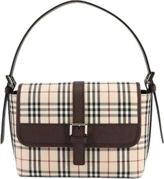 Burberry Pre-owned Shoulder Bags, female, Beige, Size: ONE SIZE Pre-owned Vintage Shoulder Bag