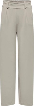 Only Anzughose ONLY ONLCARMEN LIFE HW STR PANT PNT ZLO, Damen, Gr. 34, N-Gr, pumice stone, Milano Rib, Obermaterial: 95% Polyester, 5% Elasthan, unifarben,
