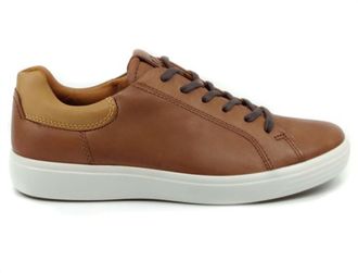 Ecco Mens Soft 7 Street Shoe In Mahogany/lion