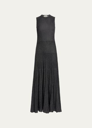 Altuzarra Selvin Ribbed Metallic-Knit Maxi Dress