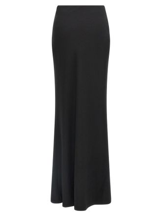 Alessandra Rich Silk Crepe Skirt - Black