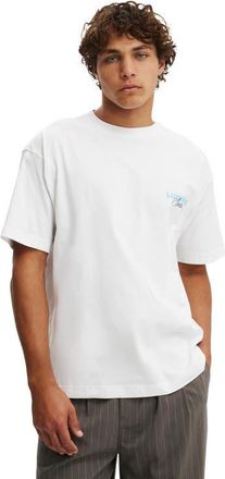 Cotton On Mens Box Fit Text T-Shirt in White Lumiere Society at Nordstrom, Size Xx-Large