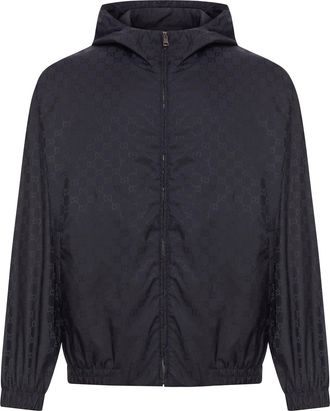 Gucci NYLON JACKET WITH ALLOVER GG LOGO - Gucci - Man