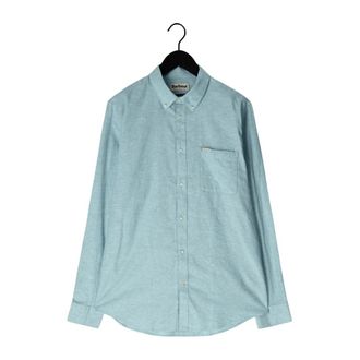 Barbour Nelson Tailored Shirt - Heren - Casual Overhemden - Blauw - L - Katoen - Overhemden