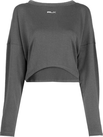 Ralph Lauren Long Sleeve Sweatshirt - Dames - Longsleeves - Grijs - L - Katoen - Tops