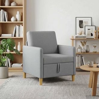 vidaXL Vidaxl Divano Con Storage Grigio Chiaro 72 X 78 X 87 Cm Poliestere