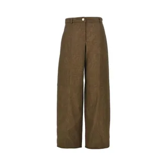 Pinko Nubuck-effect fabric pants Woman 38